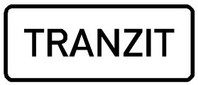 Dopravní značka E14 Tranzit