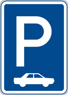 Parkoviště (kolmé nebo šikmé stání)
