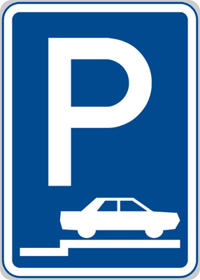 Parkoviště (stání na chodníku kolmé nebo šikmé)