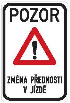 Dopravní značka IP22 Změna organizace dopravy