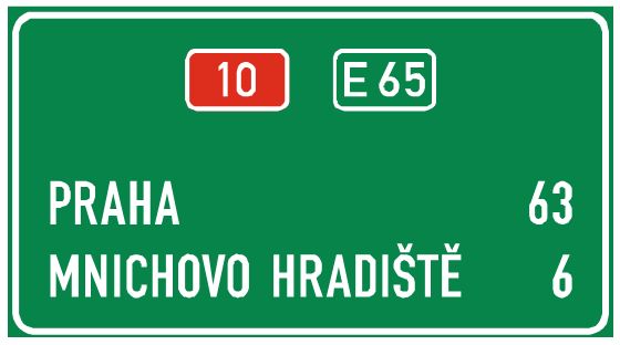 Dálková návěst se vzdálenostmi